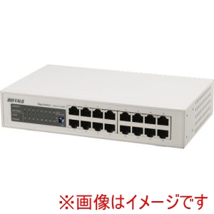 バッファロー BUFFALO バッファロー LSW5-GT-16NSR Giga スイッチングHub 金属筺体/電源内蔵 16ポート