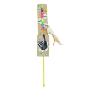 ペットプロジャパン PetPro ペットプロ ねこがくれ スティック猫じゃらし ロング ナチュラルねずみ