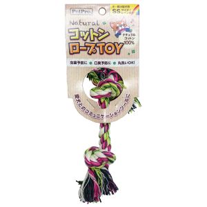ペットプロジャパン PetPro ペットプロ ナチュラルコットンロープTOY レインボー SSサイズ