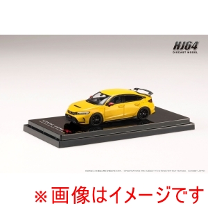 ホビージャパン ホビージャパン HJ645063Y HJ64 1/64 Honda CIVIC TYPE R FL5 RACING BLACK Package  イエロー カスタムカラ