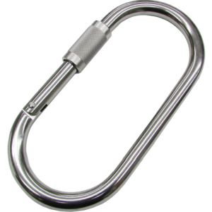 水本機械製作所 水本機械製作所 A-3090 ステンレス メガカラビナ 環付 線径14mm 長さ176mm