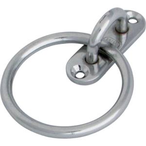 水本機械製作所 水本機械製作所 B-073 ステンレス パッドアイ丸カン 丸カン内径60mm 32mm×100mm