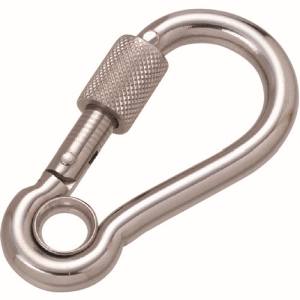 水本機械製作所 水本機械製作所 B-2791 ステンレス 環付スナップフックNA型 リング付 線径4mm 長さ45mm 1個入