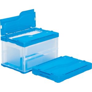 サンコー 三甲 サンコー サンクレット 折りたたみコンテナー F51B 透明ブルー SKSO-F51B-TMBL メーカー直送 代引不可 北海道沖縄離島不可