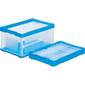 サンコー 三甲 サンコー 折りたたみコンテナー F41B 透明ブルー SKO-F41B-TMBL メーカー直送 代引不可 北海道沖縄離島不可