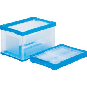 サンコー 三甲 サンコー 折りたたみコンテナー F51B 透明ブルー SKO-F51B-TMBL メーカー直送 代引不可 北海道沖縄離島不可