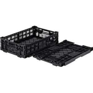 サンコー サンコー SKO-EP29A-B-BK 折りたたみコンテナー 556220 オリコンEP29A-B黒 メーカー直送 代引 北海道沖縄離島不可