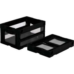 サンコー 三甲 サンコー SKO-O-40B-BK 折りたたみコンテナー 559040 マドコン O-40B ブラック メーカー直送 代引不可 北海道沖縄離島不可