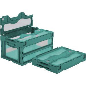 サンコー 三甲 サンコー SKO-C-40B-GR 蓋一体型折りたたみコンテナー 559020 マドコン C-40B グリーン メーカー直送 代引不可 北海道沖縄離島不可