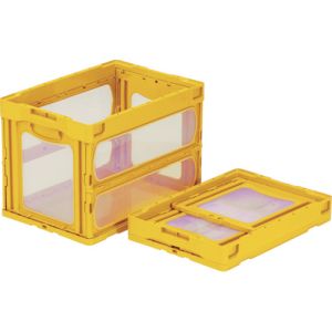 サンコー 三甲 サンコー SKO-O-60B-YE 折りたたみコンテナー 559240 マドコン O-60B イエロー メーカー直送 代引不可 北海道沖縄離島不可