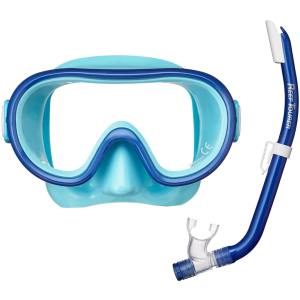 リーフツアラー ReefTourer リーフツアラー マスク&弁付きWガードシュノーケル 子ども用2点セット ライトブルーマンタブルー LBMB RC9203