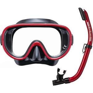 リーフツアラー ReefTourer リーフツアラー ReefTourer リーフツアラー シュノーケリングセット2点 大人用 ブラックメタリックレッド BKMDR RC9104