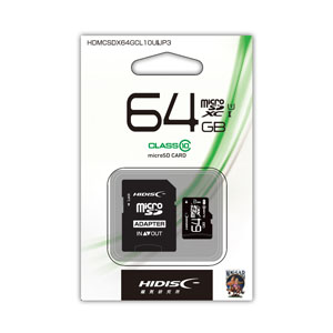 ハイディスク HI DISC ハイディスク マイクロSDXC 64GB HDMCSDX64GCL10UIJP3 UHS-I CLASS10 micro 磁気研究所
