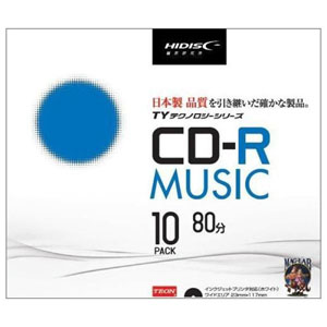 ハイディスク HI DISC ハイディスク TYCR80YMP10SC CD-R CDR 700MB 48倍速10枚 TYコード 音楽用