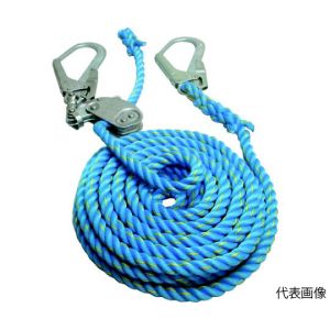 まつうら工業 まつうら工業 NEW-TETORON-WF1610BLUE 青色ニューテトロン水平親綱 16mm ×10m 両端フック、片側緊張器付
