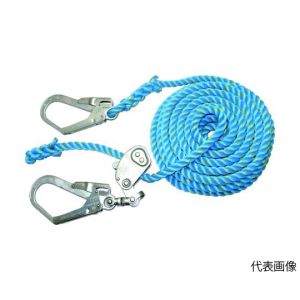 まつうら工業 matsuura まつうら NEW-TETORON-WF1615BLUE 青色ニューテトロン水平親綱 16mmΦ×15m 両端フック、片側緊張器付
