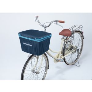 川住製作所 Keia 川住製作所 2段式大型角型 前カゴカバー アシスト車対応 ネイビー KW-787NV Keia