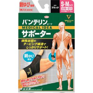 興和 興和 23101 バンテリンサポーター 親ゆび専用小さめ～ふつうサイズ ブラック