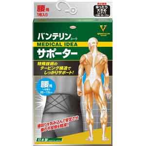 興和 Kowa バンテリン コーワ サポーター 腰用 ゆったり大きめサイズ ブラック