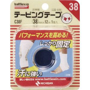 ニチバン NICHIBAN バトルウィン テーピングテープ 非伸縮タイプ 38mm×12m 1ロール C38F