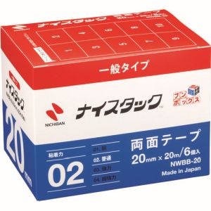 ニチバン NICHIBAN ニチバン NWBB-20 両面テープ ナイスタック 20mmX20m 大巻6巻入