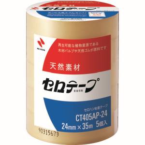 ニチバン Nichiban ニチバン CT405AP-24 セロテープ業務用 24mmX35m 5巻入 バイオマスマーク認定製品