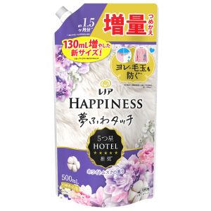 P&Gジャパン P&Gジャパン レノア ハピネス 夢ふわタッチ 柔軟剤 ホワイトムスク つめかえ 500mL