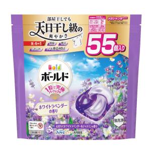 P&Gジャパン P&Gジャパン ボールド ジェルボール 4D 心安らぐホワイトラベンダー ジャスミンの香り つめかえ メガジャンボサイズ 55個入