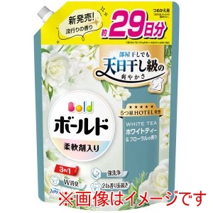 P&G P&G ボールド 柔軟剤入り 洗濯洗剤 液体 ホワイトティー フローラルの香り 詰め替え 超特大 690g
