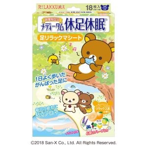 ラクール薬品販売 RAKOOL ラクール薬品販売 メディータム 休足休眠 リラックマ グリーン 18枚