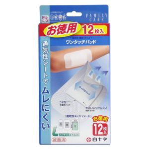 白十字 白十字 ファミリーケア FC ワンタッチパッド お徳用 L 12枚入