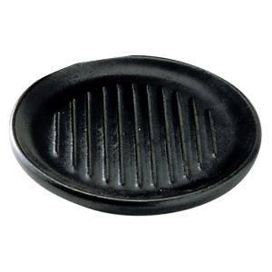 ヤマコー 用美 YAMACO ヤマコー 遠赤ミニ陶板 丸型 黒 21190 用美