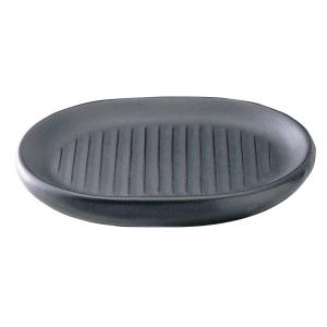 ヤマコー 用美 YAMACO ヤマコー 遠赤ミニ陶板 小判型 黒 21191 用美