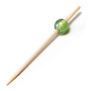 ヤマコー 用美 YAMACO ヤマコー ビーズ串 5cm 緑 50本入 21618 用美