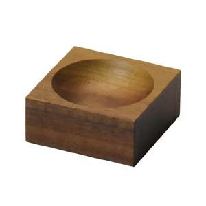 ヤマコー 用美 YAMACO ヤマコー 無垢な小鉢 角 大 ウォールナット 27847 用美