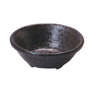 ヤマコー 用美 YAMACO ヤマコー 三つ足小鉢 黒結晶 27898 用美