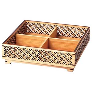 ヤマコー 用美 YAMACO ヤマコー ひのき細密盛器 足付 七宝 38175 用美