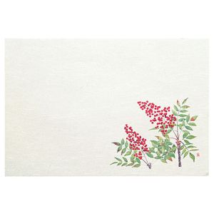 ヤマコー 用美 YAMACO ヤマコー 尺3 雲竜和紙 懐石まっと 四季 南天 50枚入 64382 用美