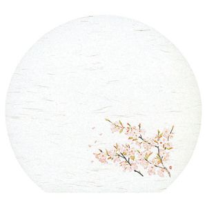 ヤマコー 用美 YAMACO ヤマコー 尺3半月雲竜和紙懐石まっと 四季 桜 50枚入 64384 用美