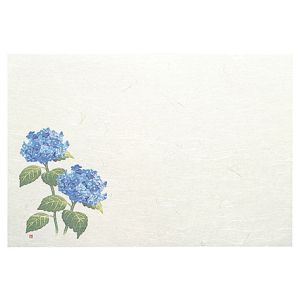 ヤマコー 用美 YAMACO ヤマコー 尺3雲竜和紙懐石まっと 四季 紫陽花 50枚入 64428 用美