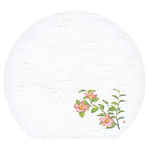 ヤマコー 用美 YAMACO ヤマコー 尺3 半月雲竜和紙 懐石まっと 四季 さざんか 桃 50枚入 64494 用美