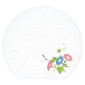 ヤマコー 用美 YAMACO ヤマコー 尺3 半月雲竜和紙 懐石まっと 四季 朝顔 50枚入 65062 用美