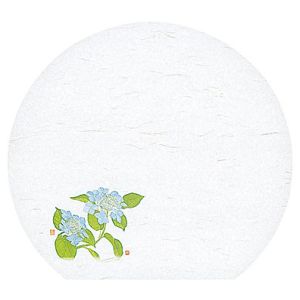 ヤマコー 用美 YAMACO ヤマコー 尺3半月雲竜和紙懐石まっと 枯淡 紫陽花 100枚入 65092 用美