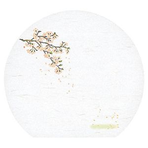 ヤマコー 用美 YAMACO ヤマコー 尺3 半月雲竜和紙 懐石まっと 枯淡 桜 100枚入 65211 用美