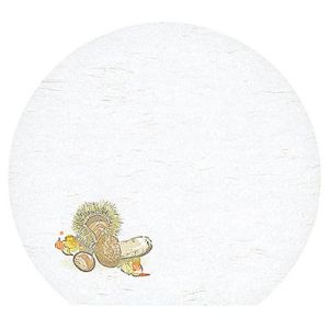 ヤマコー 用美 YAMACO ヤマコー 尺3 半月雲竜和紙 懐石まっと 枯淡 松茸と栗 100枚入 65218 用美