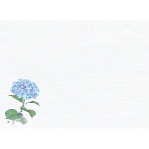 ヤマコー 用美 YAMACO ヤマコー 尺3雲竜和紙懐石まっと 花彩 はなさい 紫陽花 100枚入 66432 用美