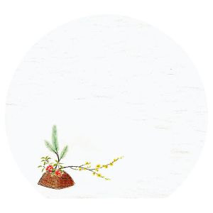 ヤマコー 用美 YAMACO ヤマコー 尺3 半月雲竜和紙 懐石まっと 枯淡 松 100枚入 68201 用美