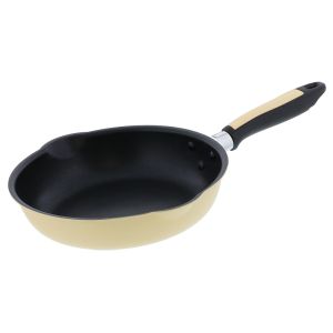 ベストコ BESTOCO ベストコ カリーノ フライパン 24cm クリーム 軽わざパン ふっ素樹脂加工 IH ガス火 オール熱源対応 両口 NQ-0095