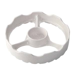 東彼セラミックス TOHI トーセラム TSG-001a 温度センサー対応 補助 五徳 焼き台 19cm 白 東彼セラミックス