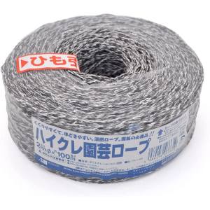 日本マタイ 日本マタイ ハイクレ園芸ロープ 2x100m グレー/白